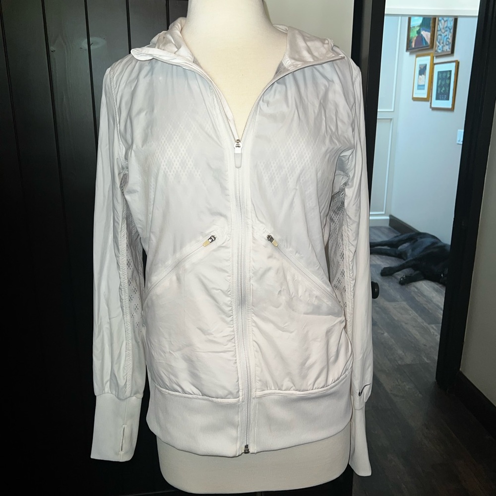 White Nike track jacket